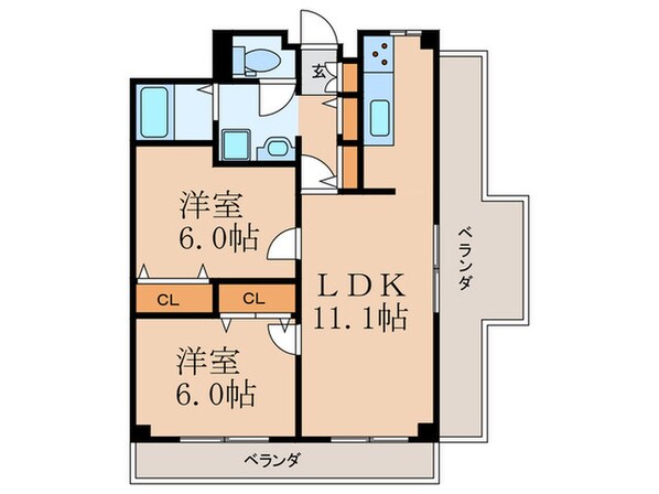 グレ－シィ天神橋（502）の物件間取画像